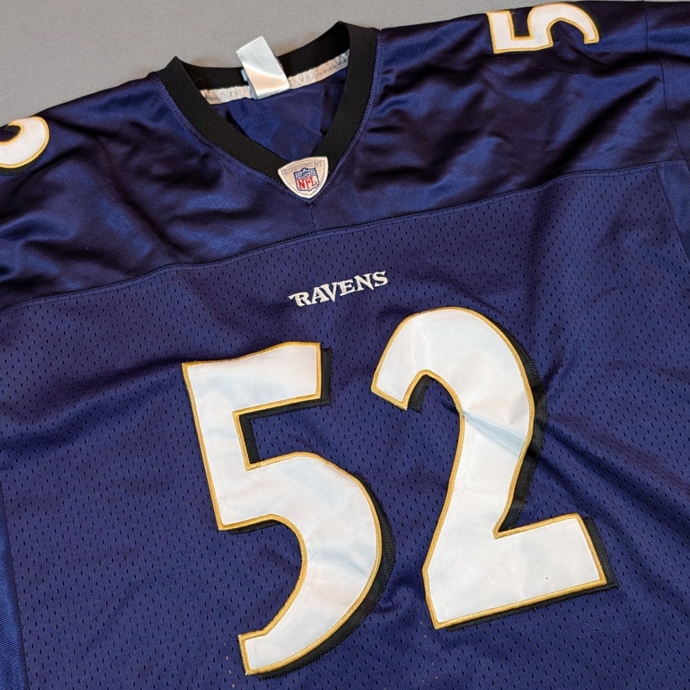 Baltimore‎ Ravens Ray Lewis 52 Reebok NFL Jersey Purple Mens 56 Authentic